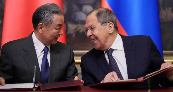 Chinese Foreign Minister Wang Yi and his Russian counterpart Sergei Lavrov